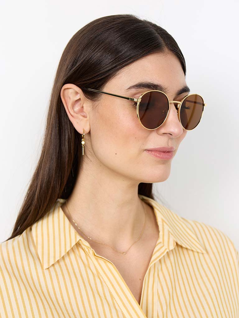 Soya Concept Round Gold Frame Sunglasses