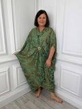 Jungle Print Kite Dress - Jade