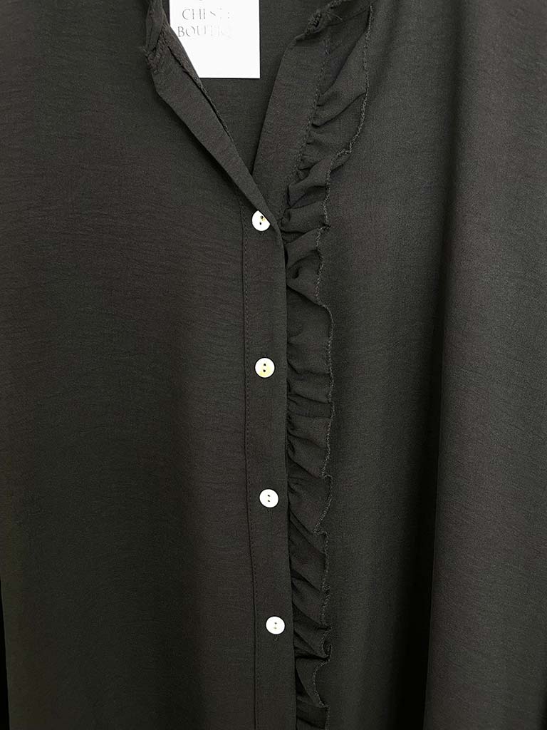 Malissa J Long Knitted Waistcoat - Black