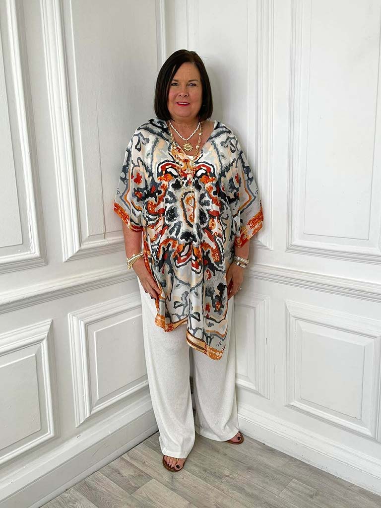 Malissa J Kaleidoscope Kaftan - Orange