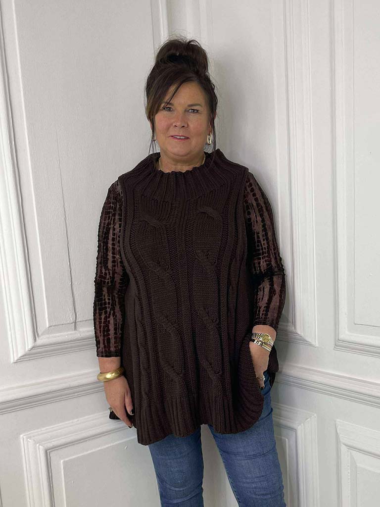 Cable Tank Knit - Espresso