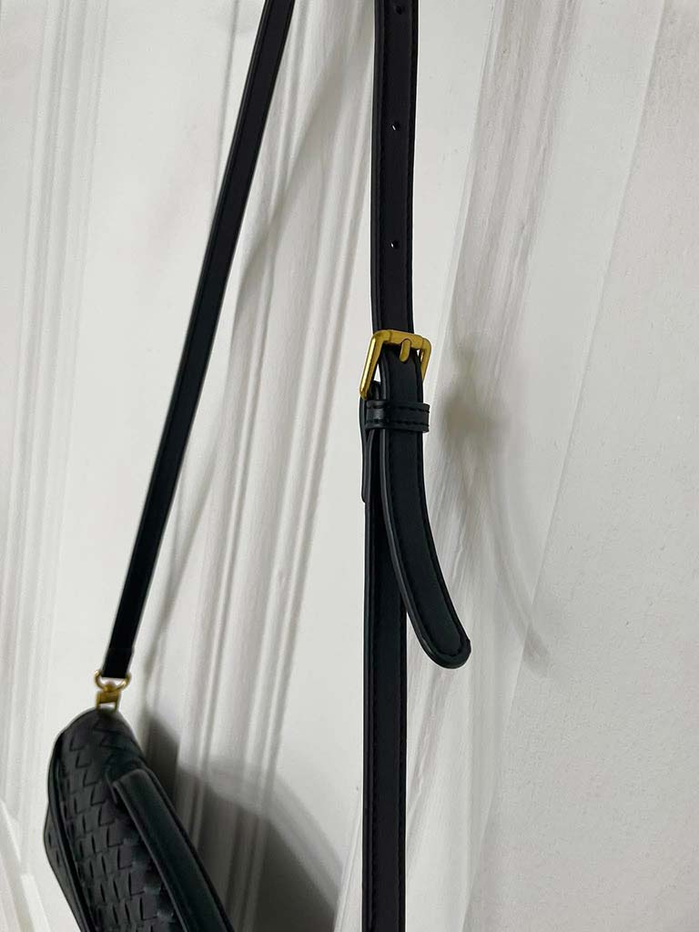 Woven Clutch Bag - Black
