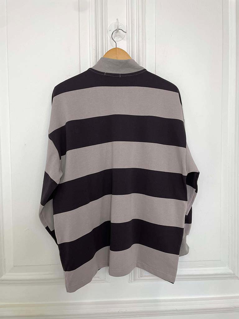 Stripe Half Zip Sweatshirt