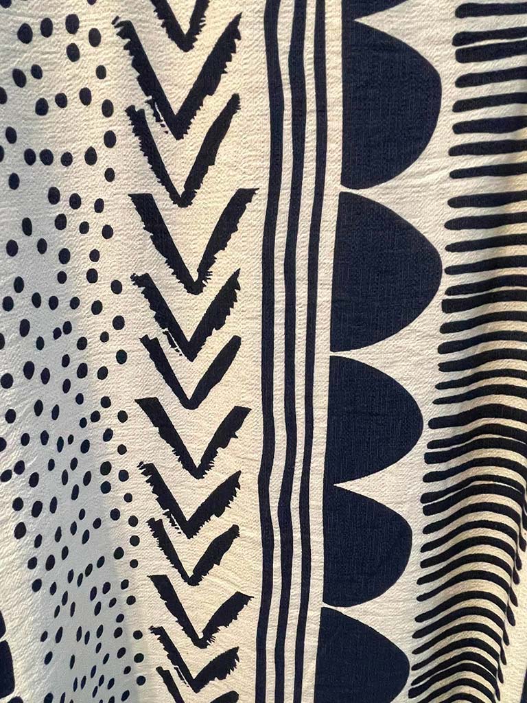 Nomad Print Midi Dress - Navy