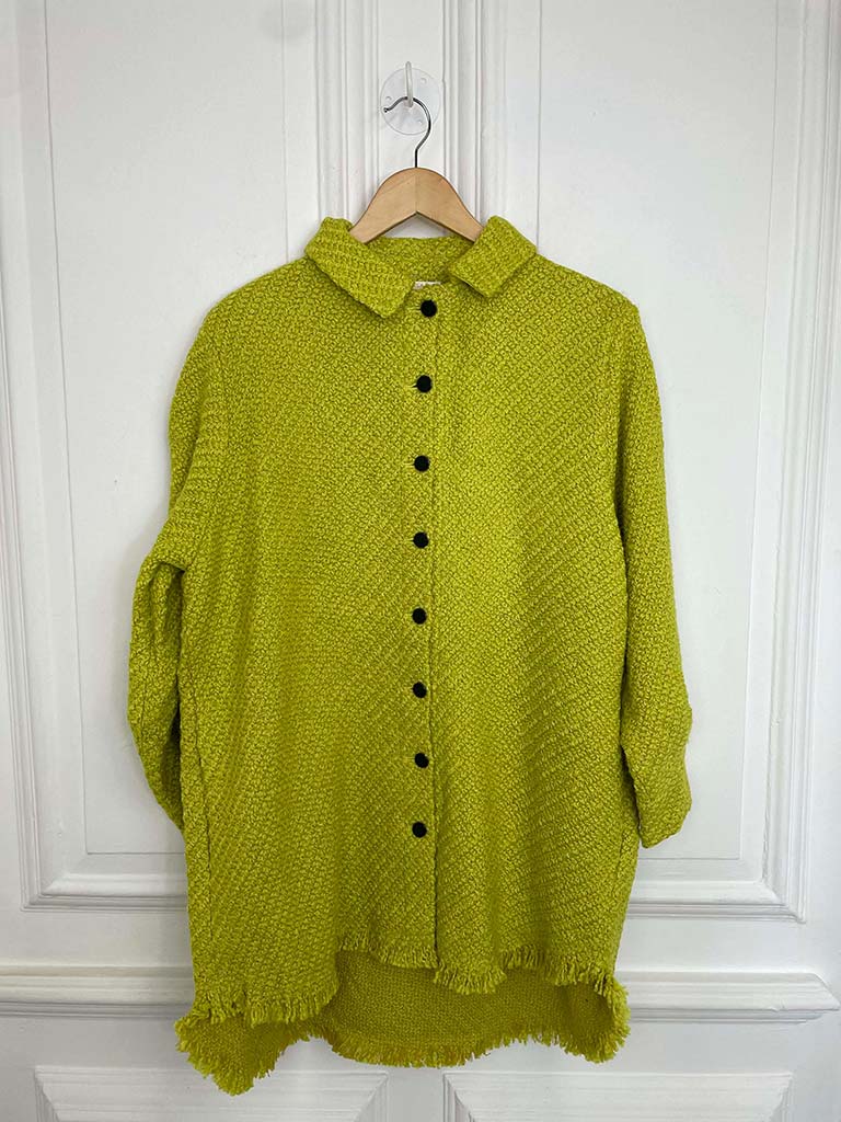 Malissa J Bouclé Shacket - Lime