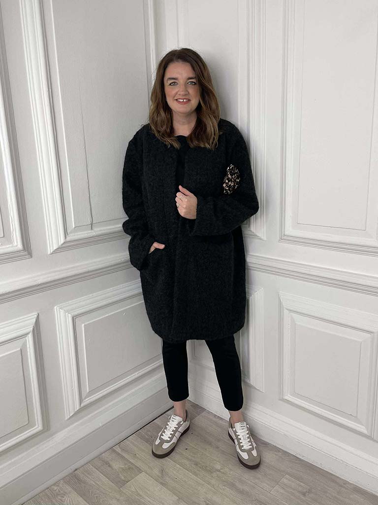 Boucle Corsage Jacket - Black