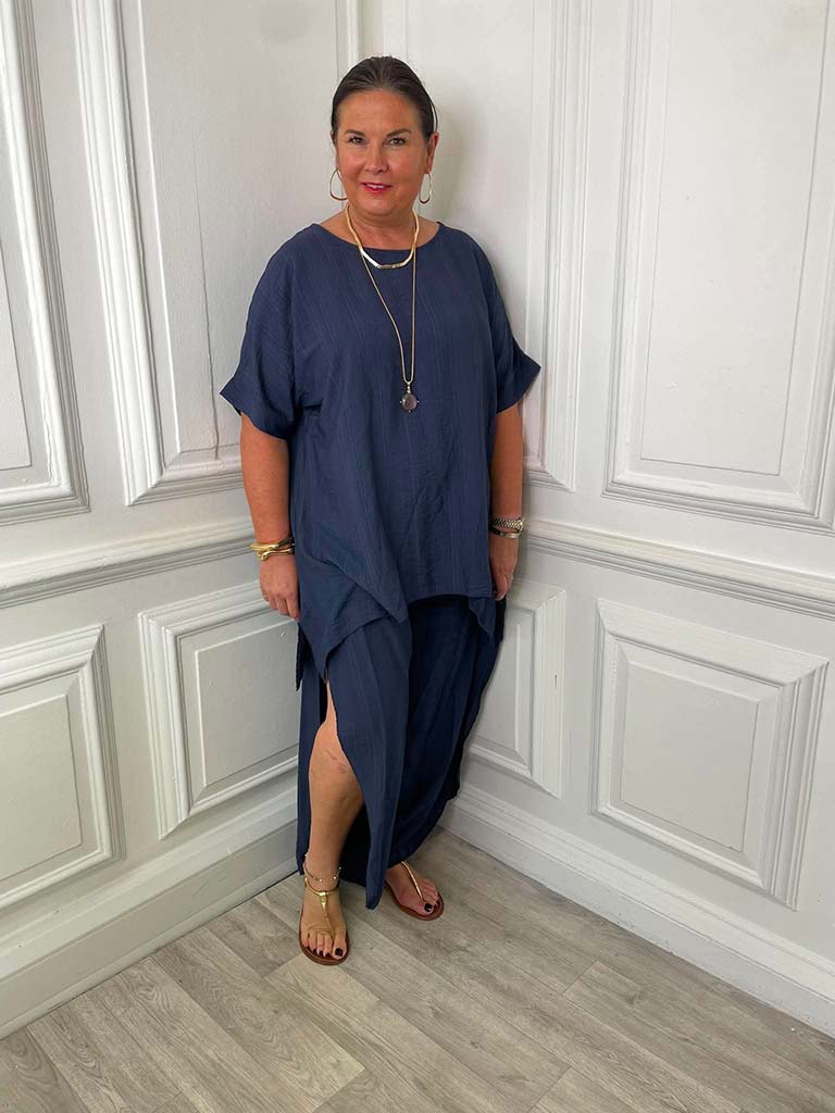 Wrap Trouser Co-ord - Navy