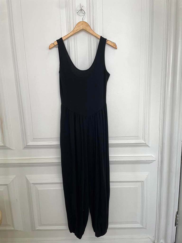 Jersey Balloon Jumpsuit - Black