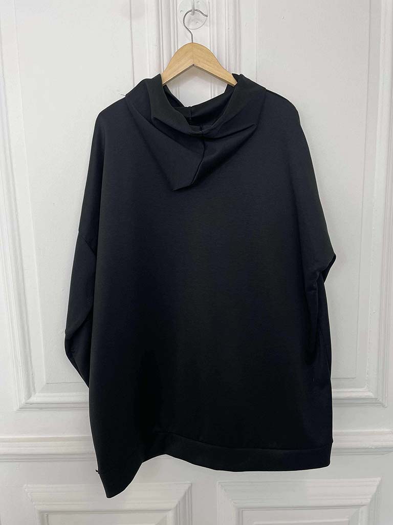 Oversized Scuba Hoodie - Black