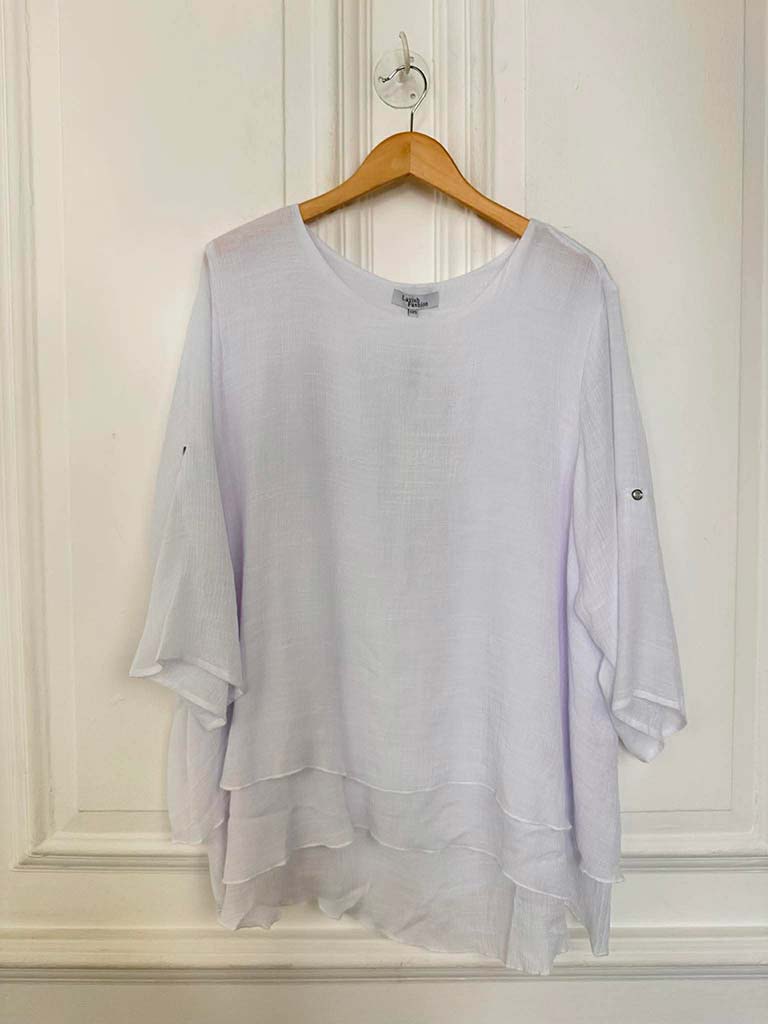 Leggara Layered Top - White