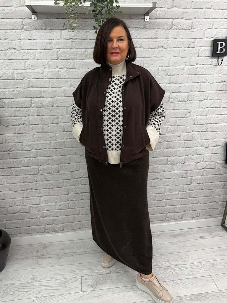 Vero Moda Knit Skirt - Chocolate Torte Melange