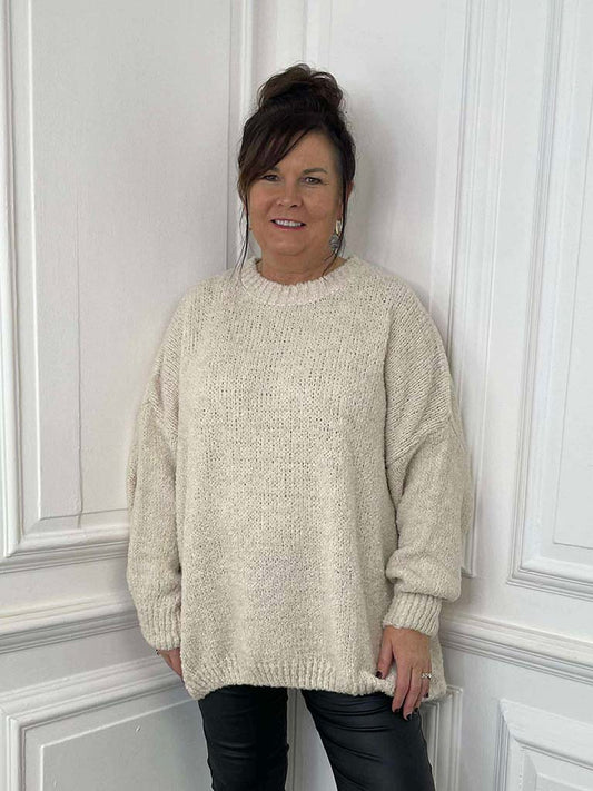 Oversized Teddy Knit - Ecru