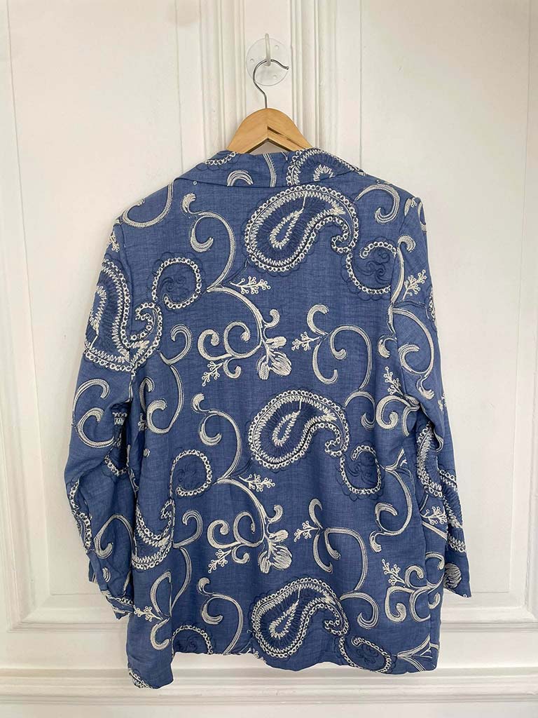 Malissa J Paisley Blazer - Blue