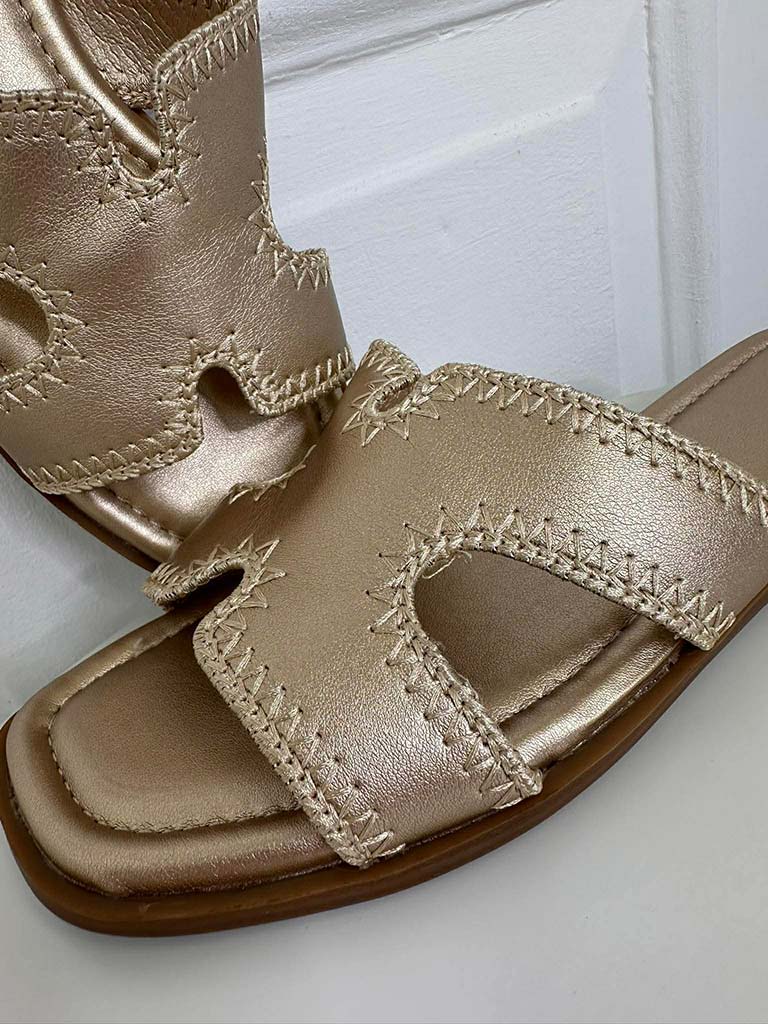 Slip On Mule Sandal - Gold