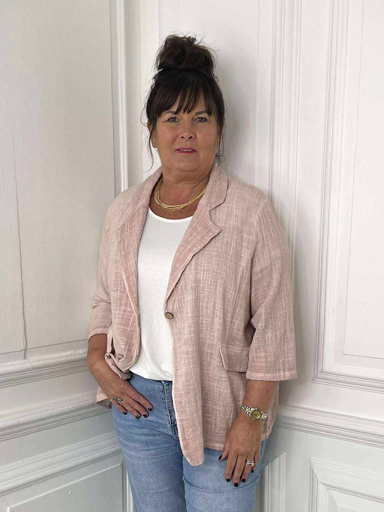 Vintage Relaxed Blazer - Rose
