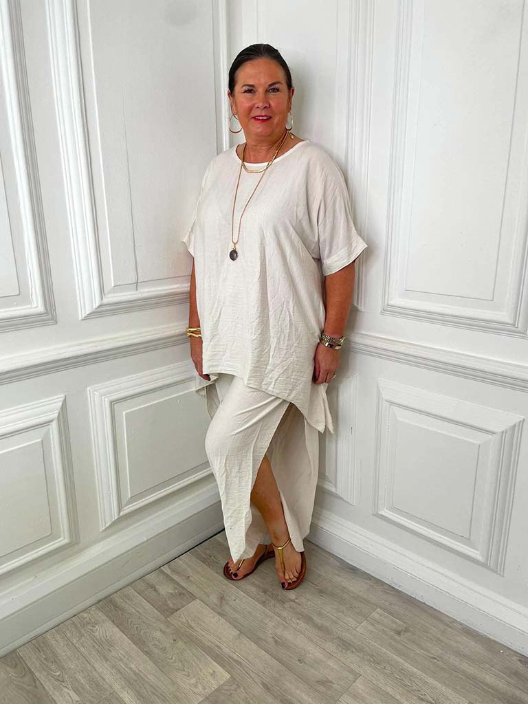 Wrap Trouser Co-ord - Stone