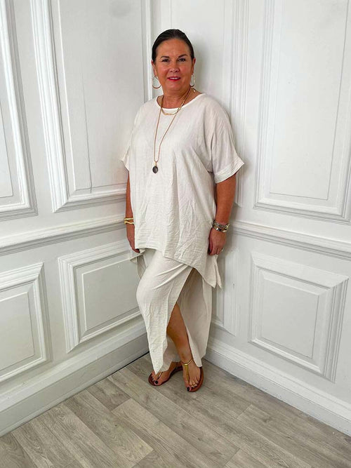 Wrap Trouser Co-ord - Stone