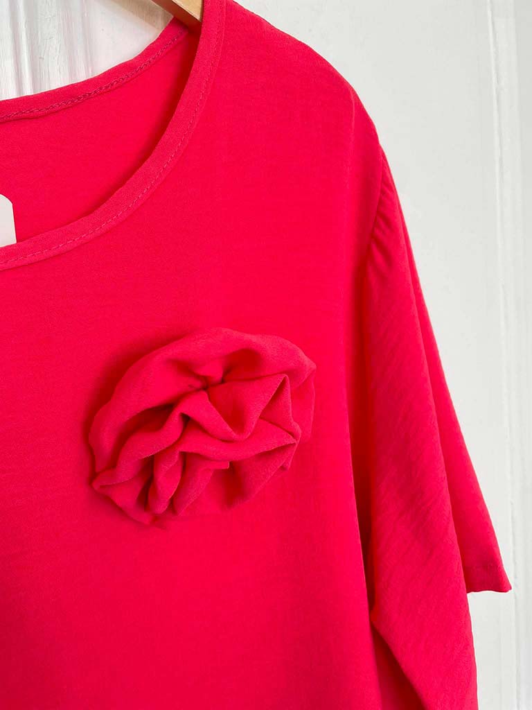 Asymmetric Flower Co-ord - Island Pink
