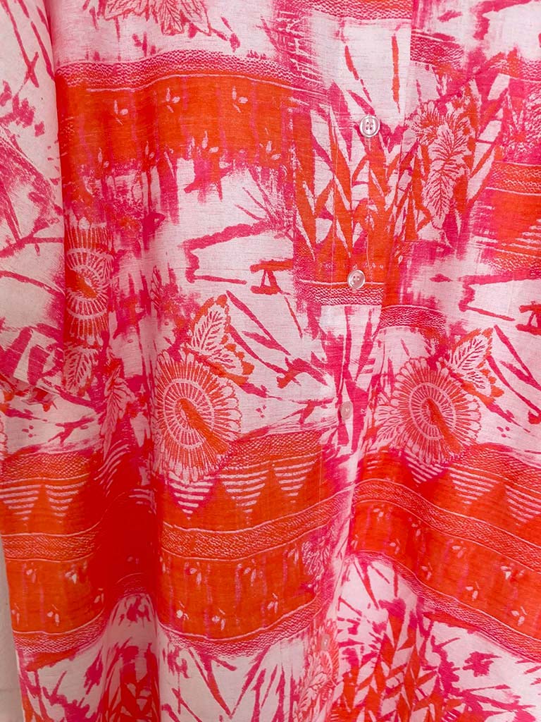 Boyfriend Style Shirt & Shorts Co-ord - Flamingo Pink