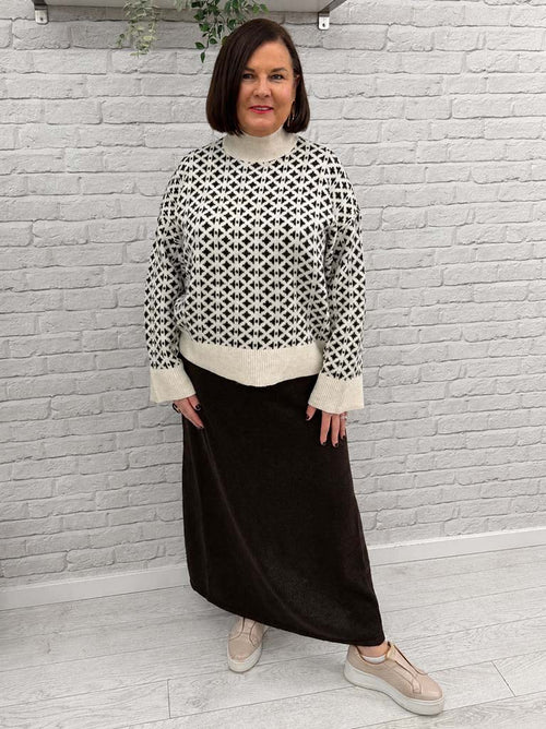Vero Moda Knit Skirt - Chocolate Torte Melange
