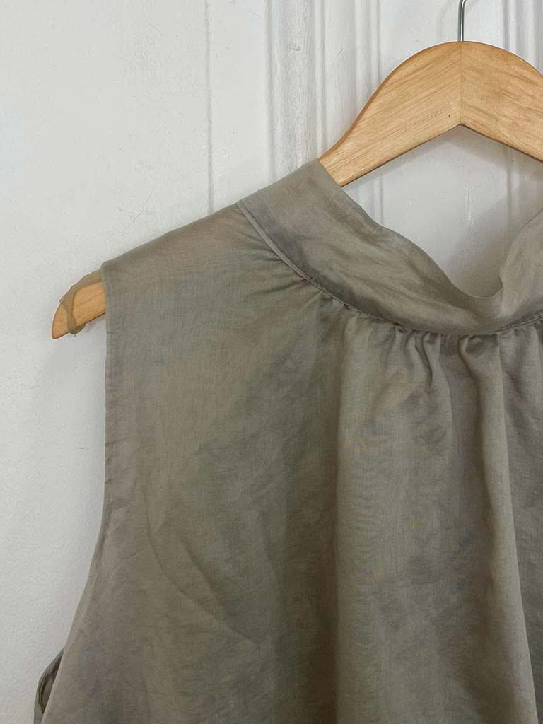 Bubble Hem Top - Stone