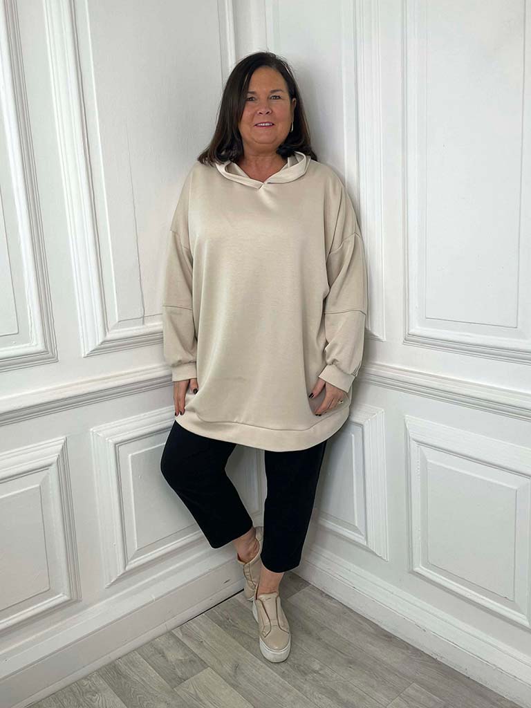 Oversized Scuba Hoodie - Ecru