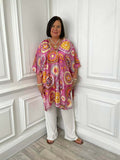 Malissa J Tile Kaftan - Pink