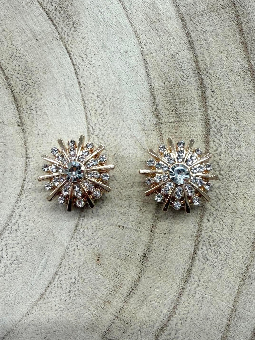 Sunburst Shimmer Button Covers - Gold
