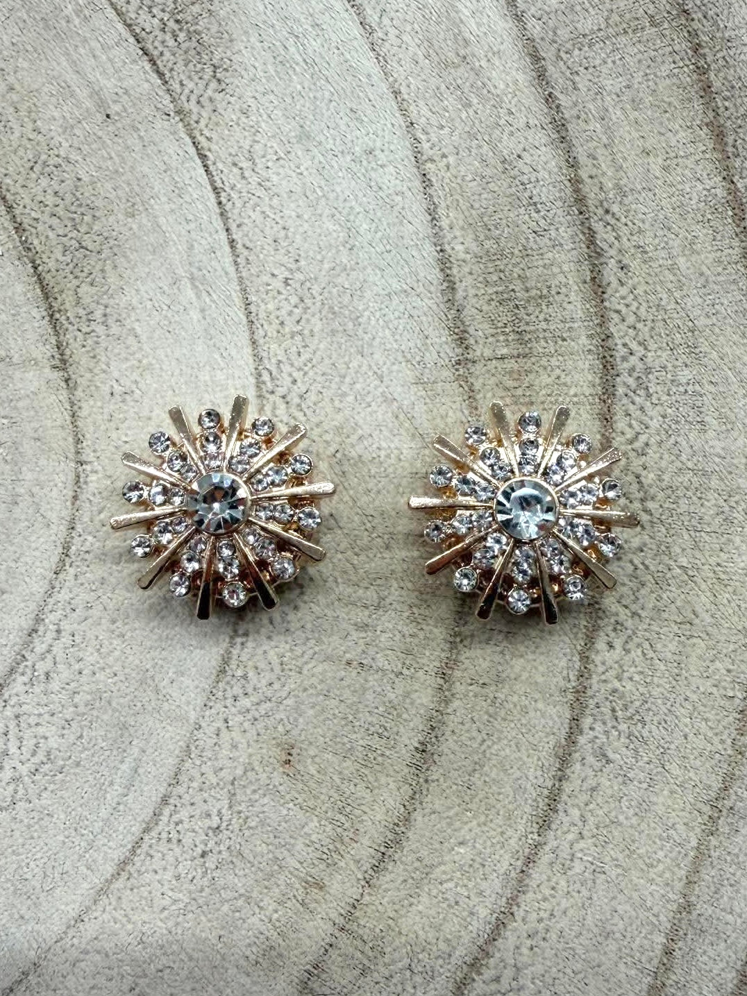 Sunburst Shimmer Button Covers - Gold