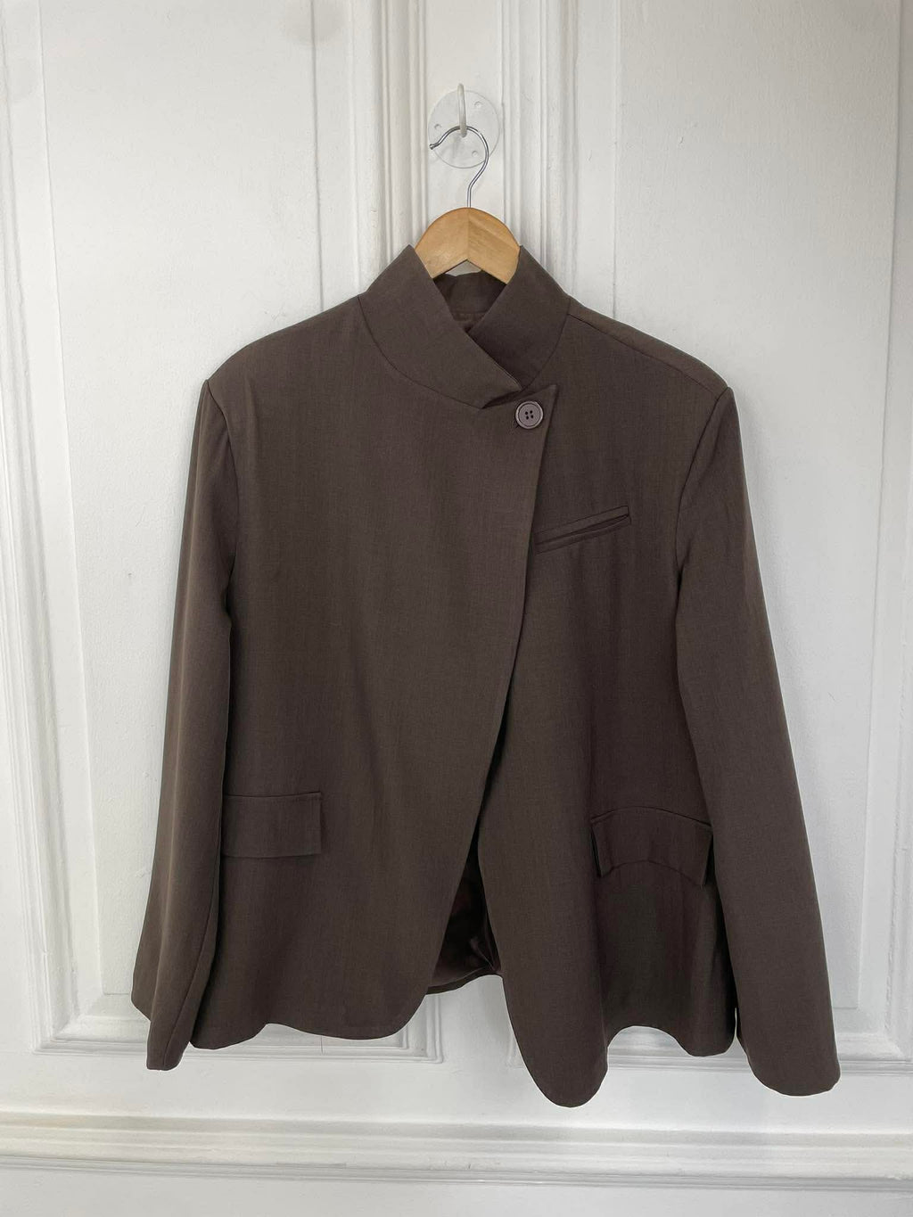 Asymmetric Blazer - Coffee