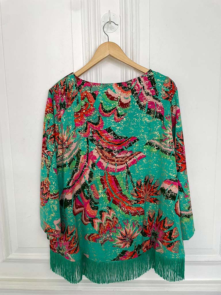 Malissa J Rio Fringed Top - Jade