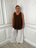 Classic V-Neck Vest - Cocoa