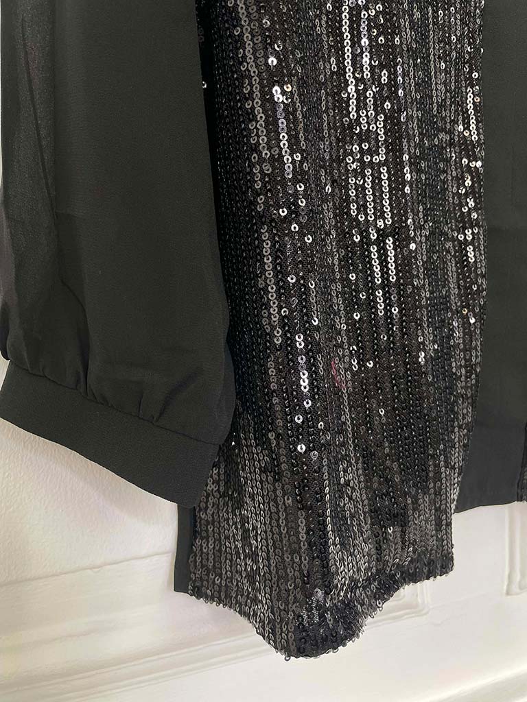 Malissa J Sequin Blouse - Black