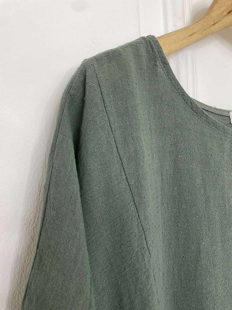 Cotton Smock Top - Khaki