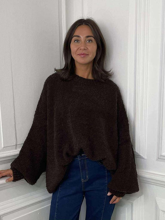 Oversized Teddy Knit - Chocolate