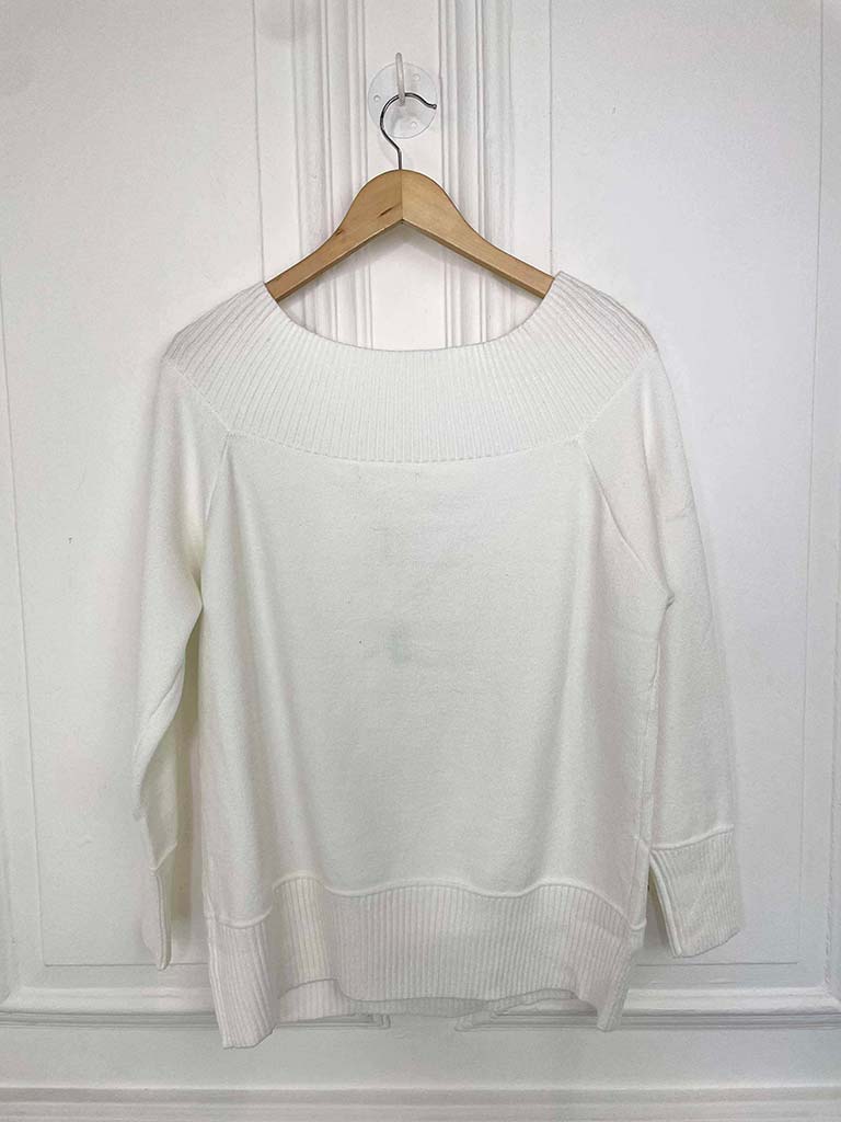 Malissa J Belle Bardot Knit - Winter White