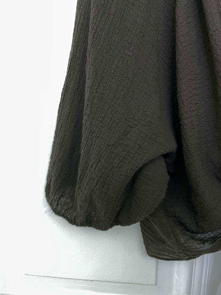 Waffle Tie Shrug - Chocolate