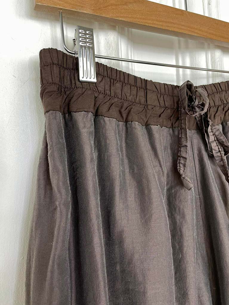 Bubble Hem Trousers - Chocolate