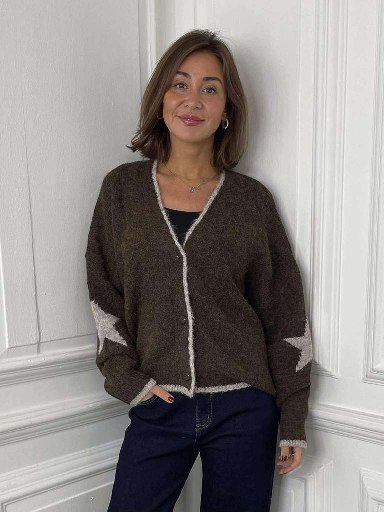 Star Cardigan - Chocolate