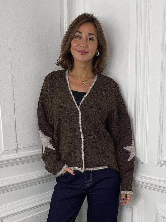 Star Cardigan - Chocolate