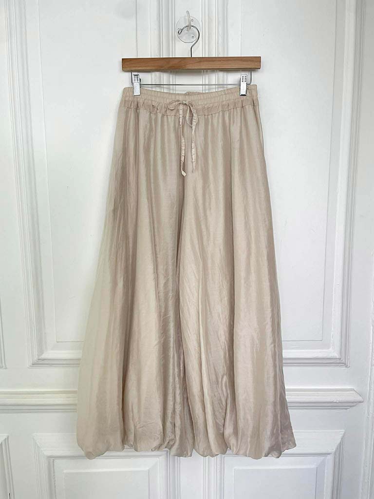 Bubble Hem Trousers - Almond