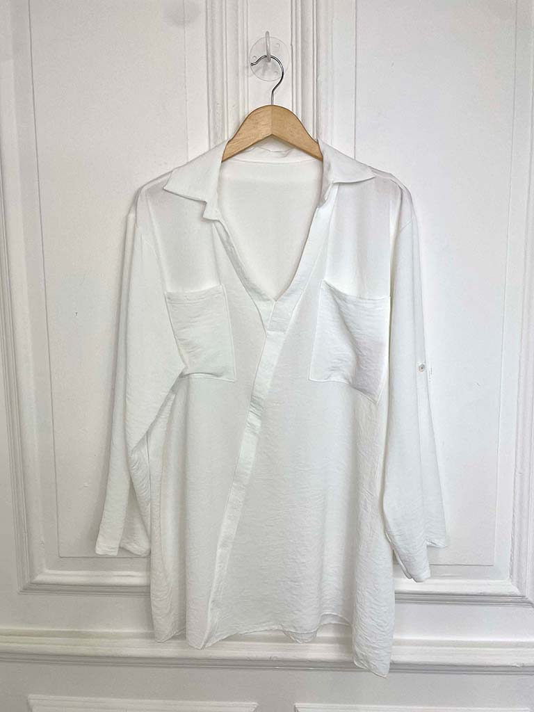 Double Pocket Artist Shirt - White