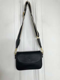 Flap Over Cross Body Bag - Black