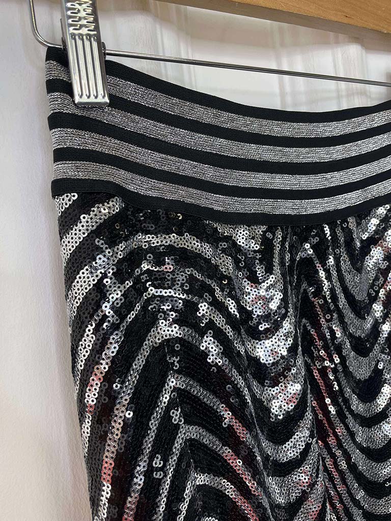 Malissa J Swirl Sequin Skirt