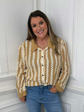 Crochet Shirt Jacket - Camel
