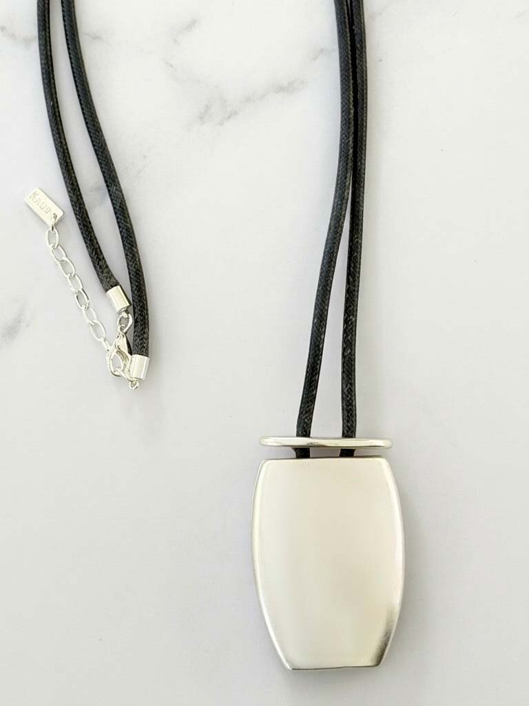 Envy Statement Pendant Necklace - Silver