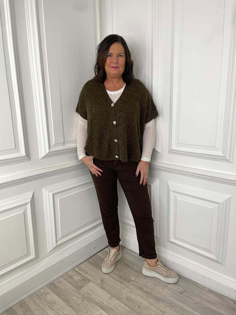 G-Smack Tapered Stretchy Jeans - Chocolate