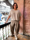Cotton Cocoon Trousers - Mocha