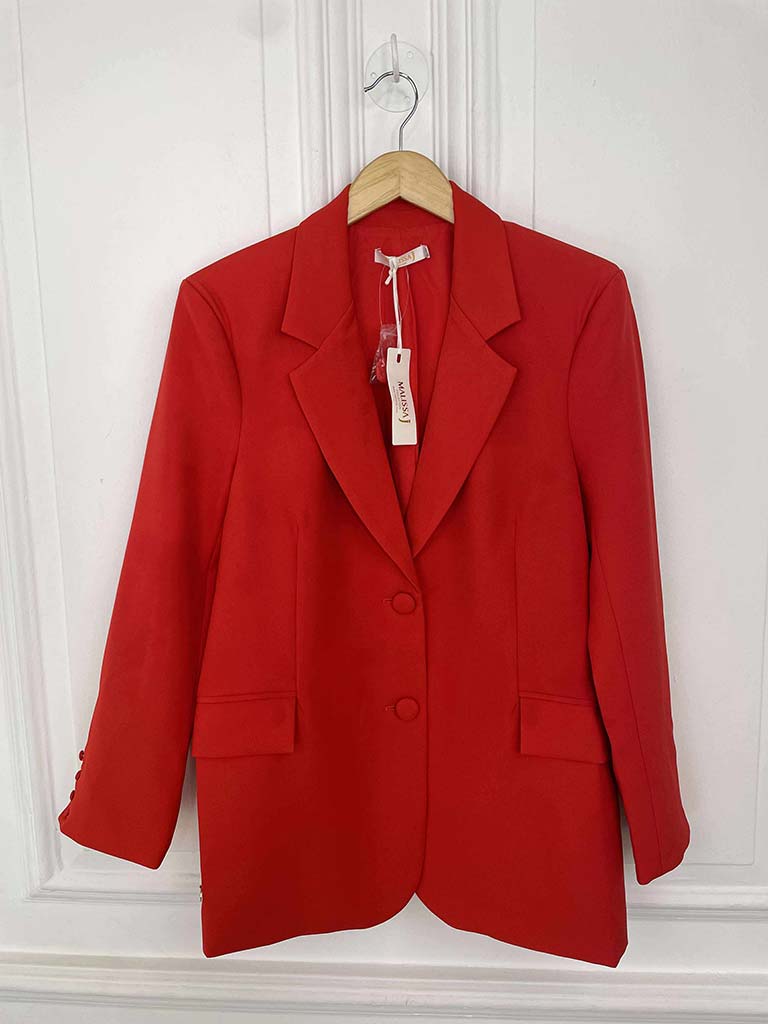 Malissa J Classic Blazer - Blood Orange