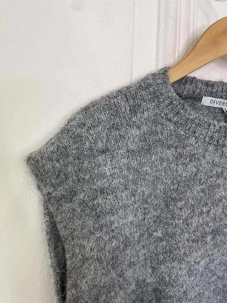 Tie Side Tank Knit - Grey Marl